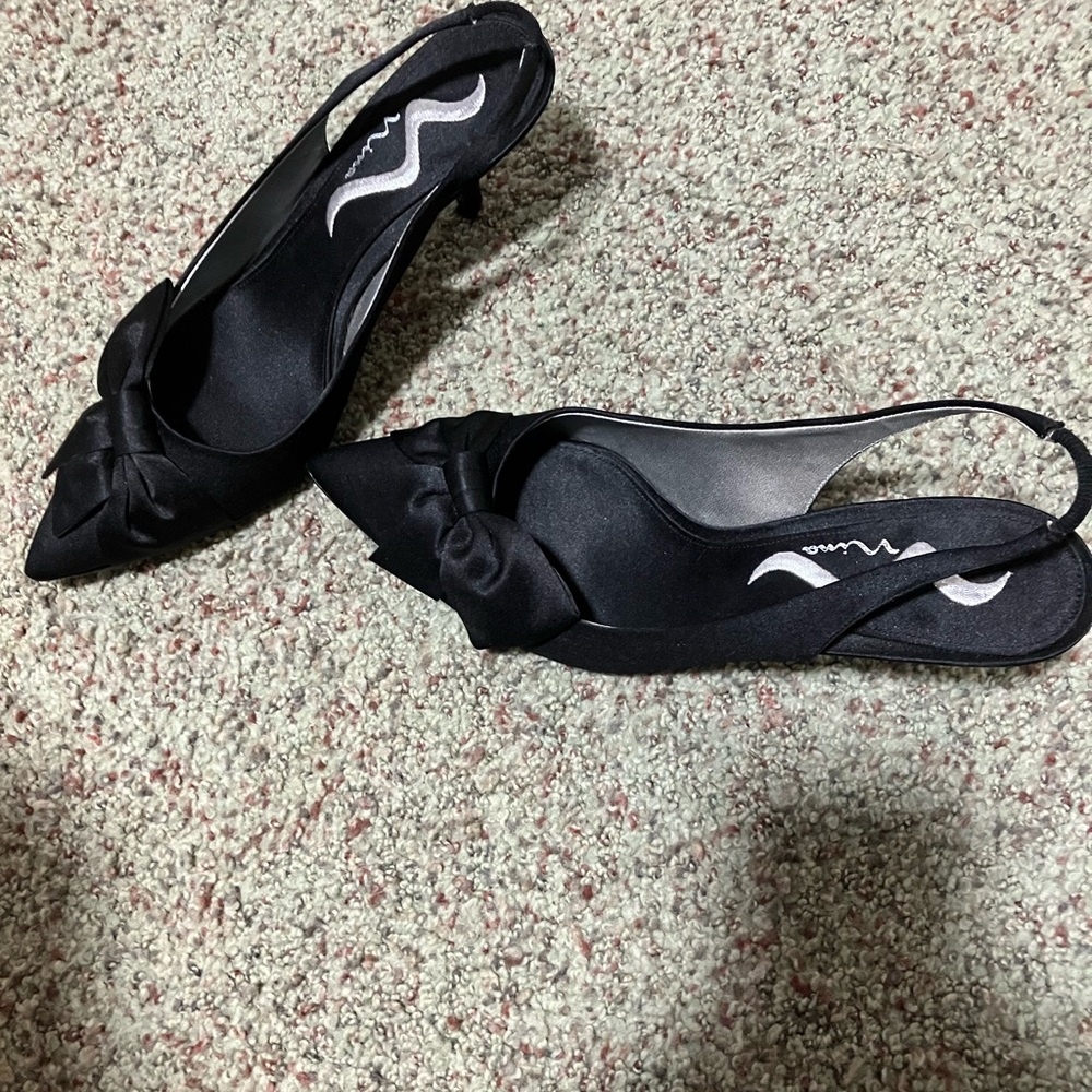 Elegant Black Slingback Heels by Nina